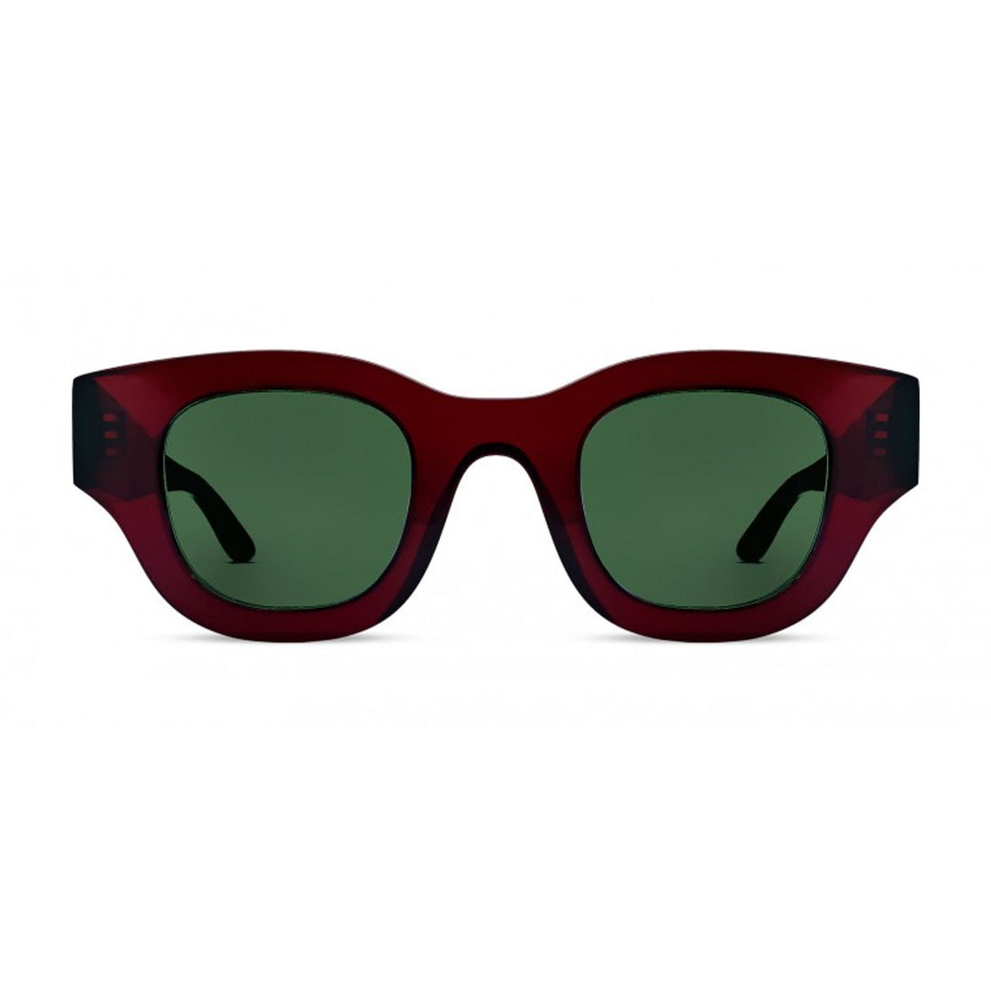 chunky burgundy sunglasses