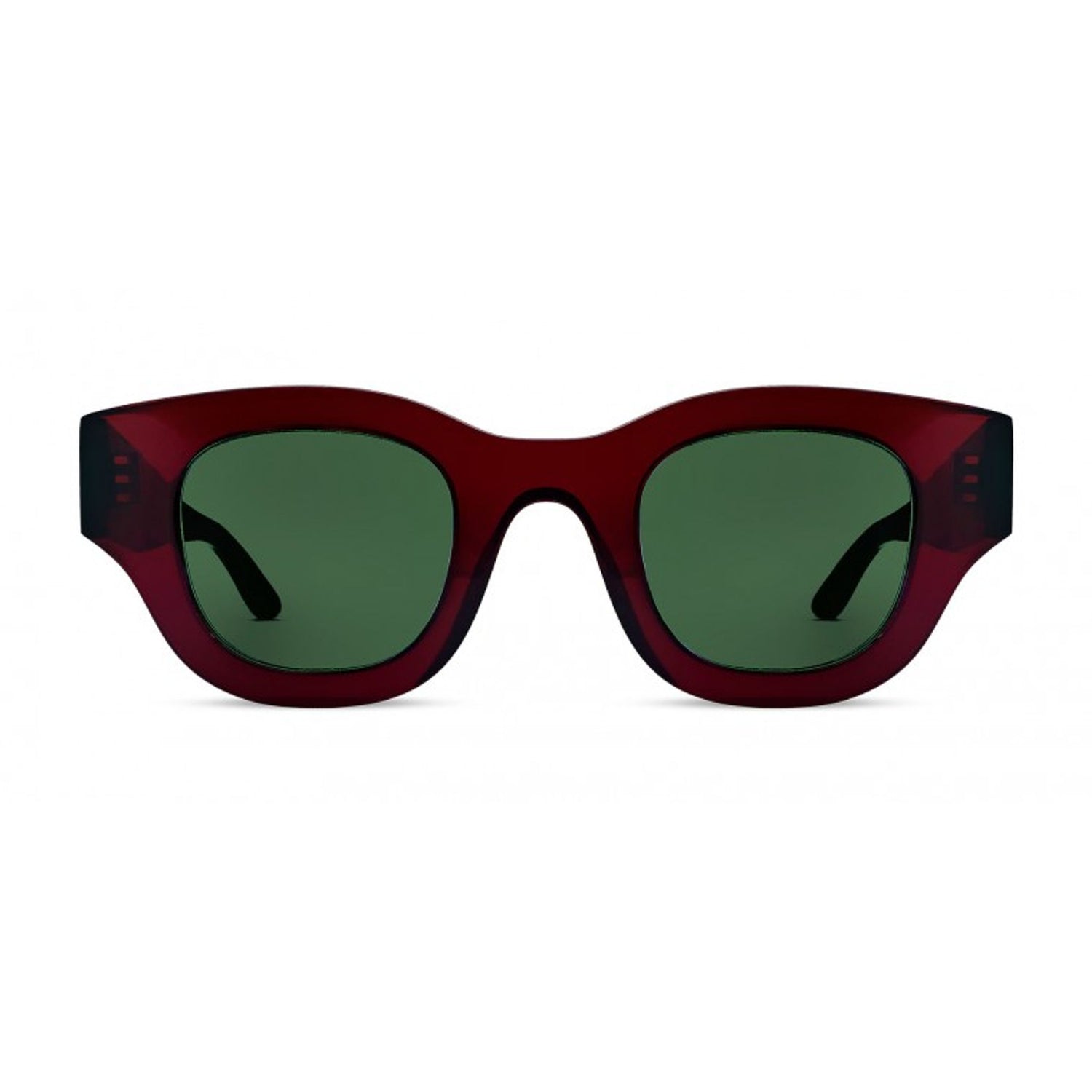 chunky burgundy sunglasses