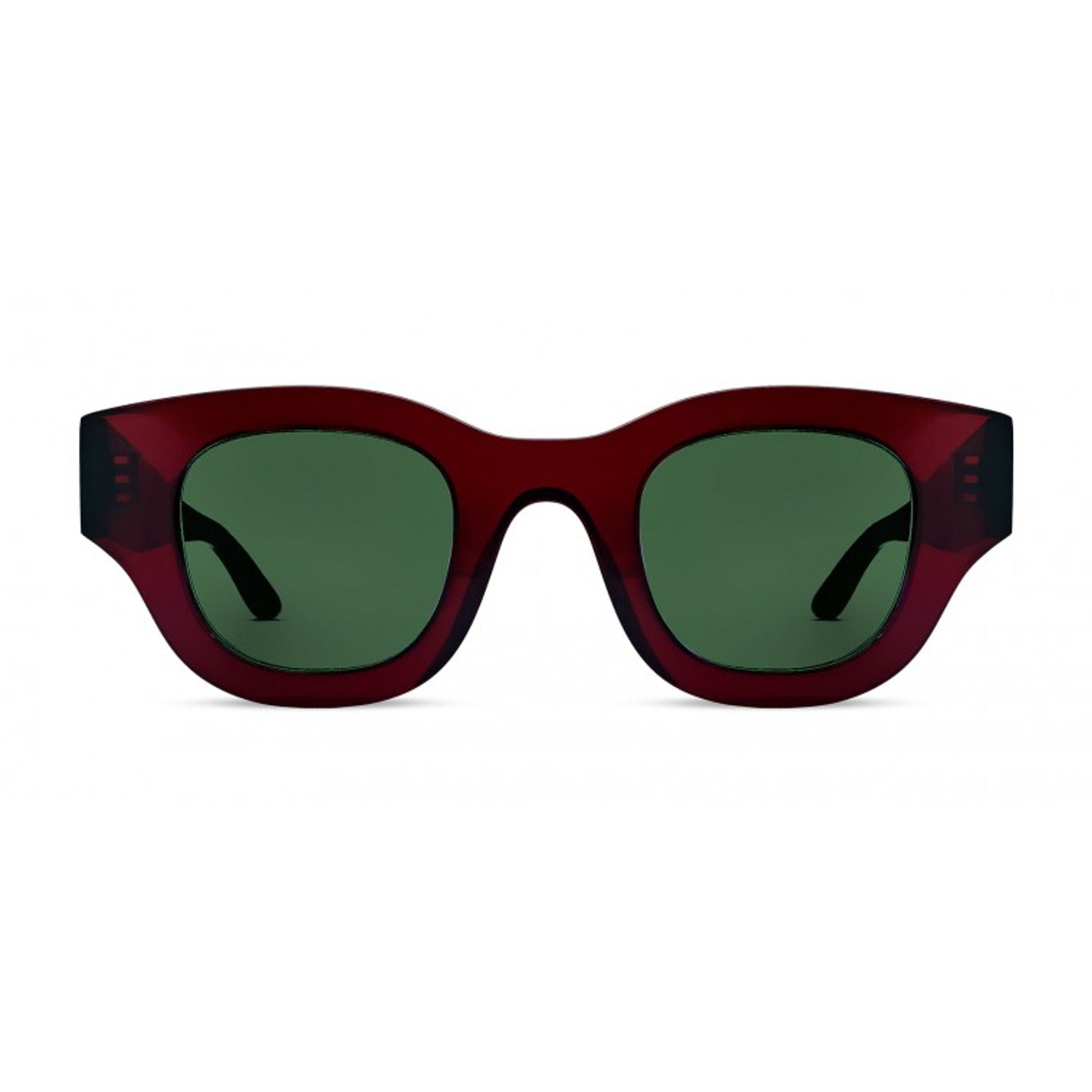 chunky burgundy sunglasses