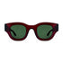 chunky burgundy sunglasses