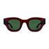 chunky burgundy sunglasses