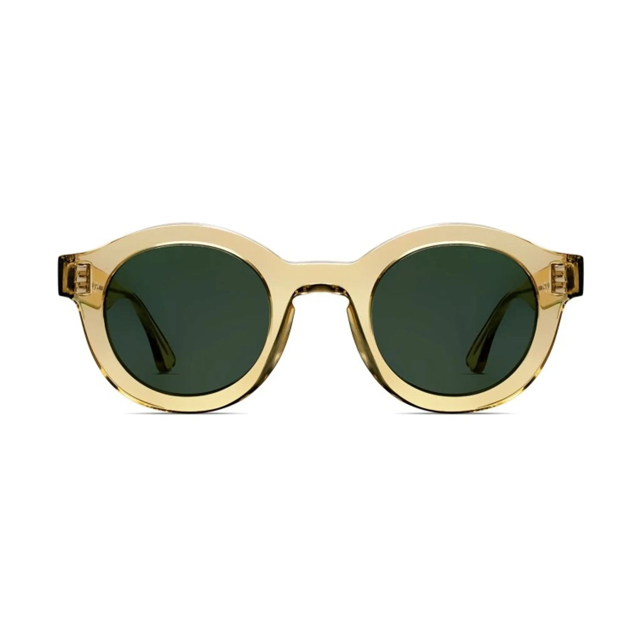 round sunglasses champagne color
