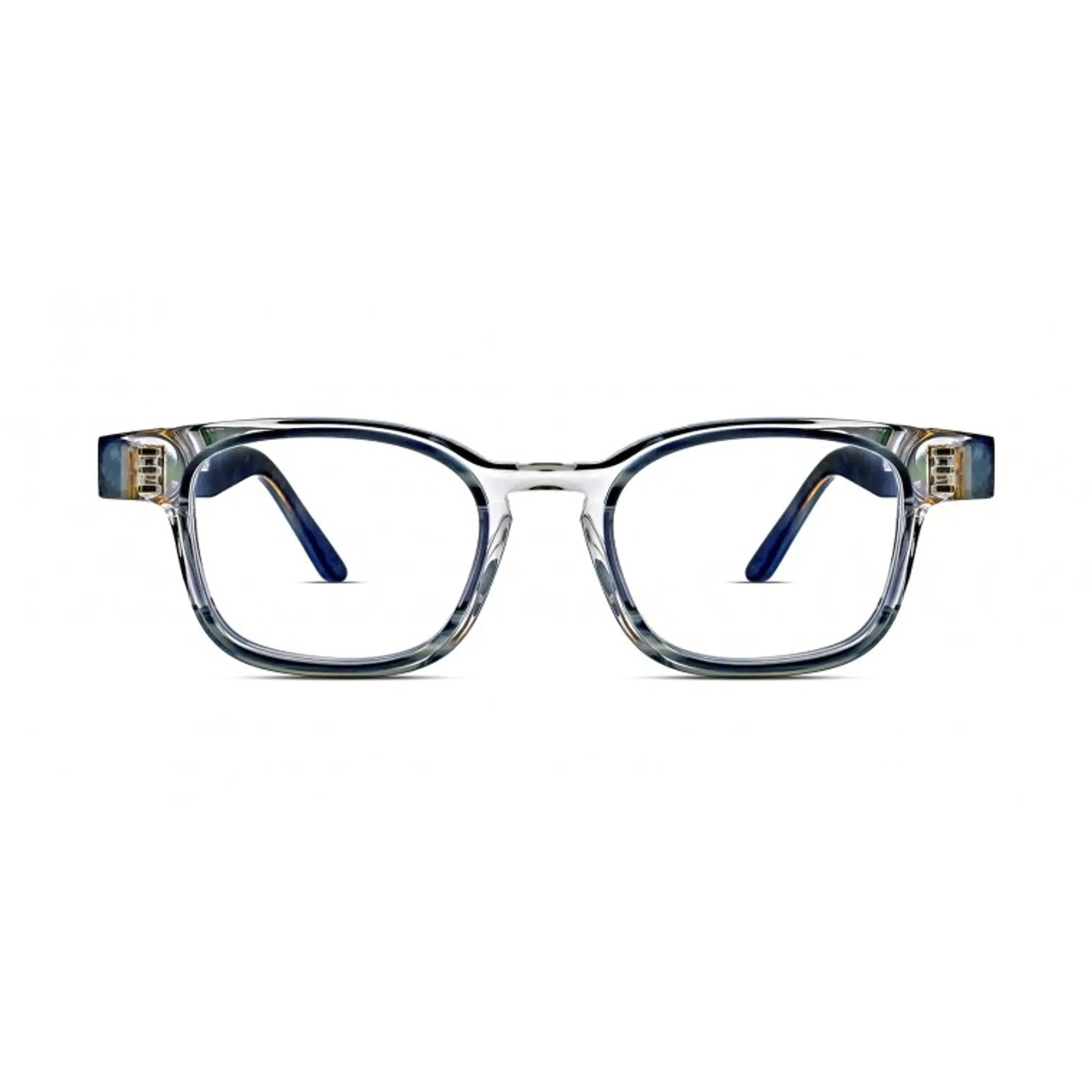 square shape glasses womens light blue color