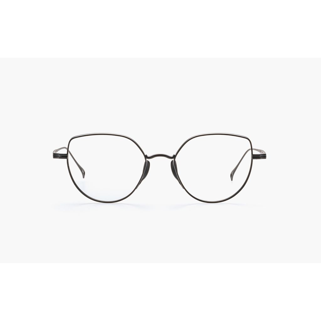 KameManNen 3002AG geometric antique gold titanium eyeglasses Asian fit