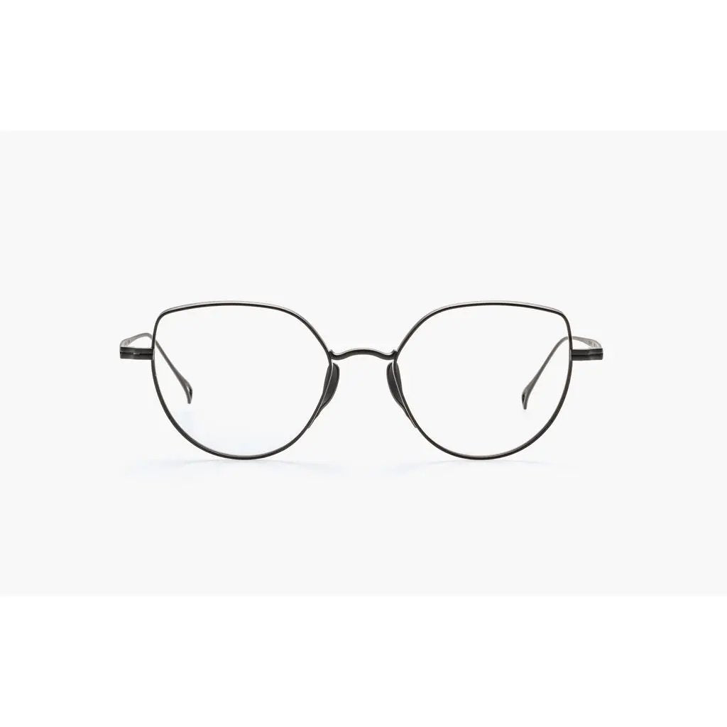 KameManNen 3002AG geometric antique gold titanium eyeglasses Asian fit