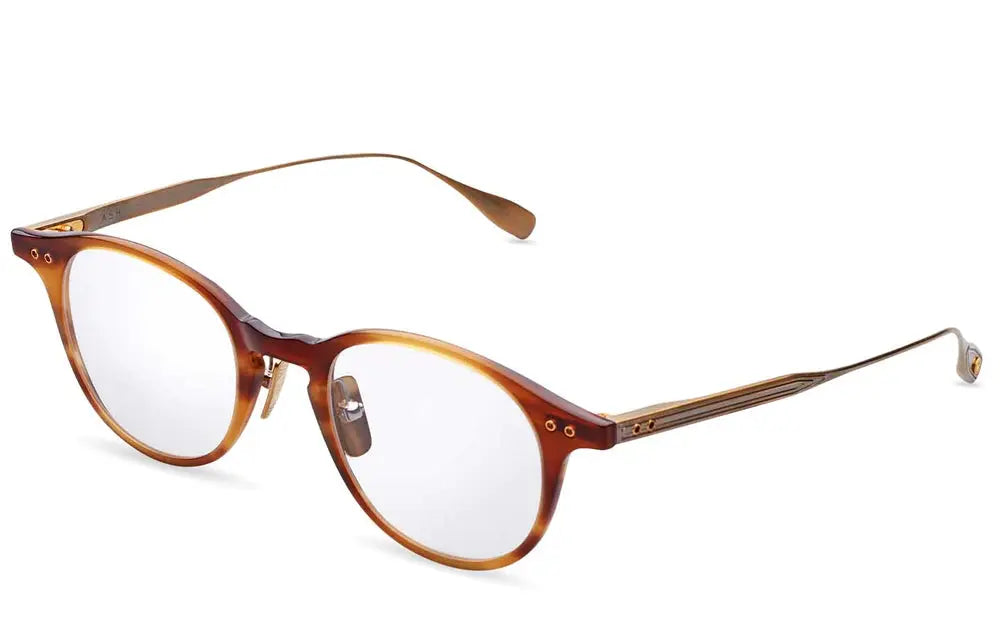 DITA ASH (+) designer eyeglasses showing keyhole bridge and two-tone temples