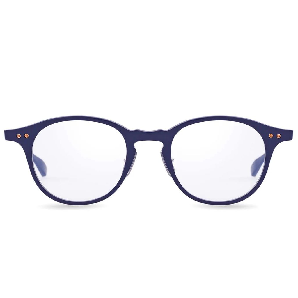 DITA Ash eyeglasses in navy blue acetate with rounded frame design and keyhole bridge – handcrafted luxury eyewear available at Yosemite Eyewear