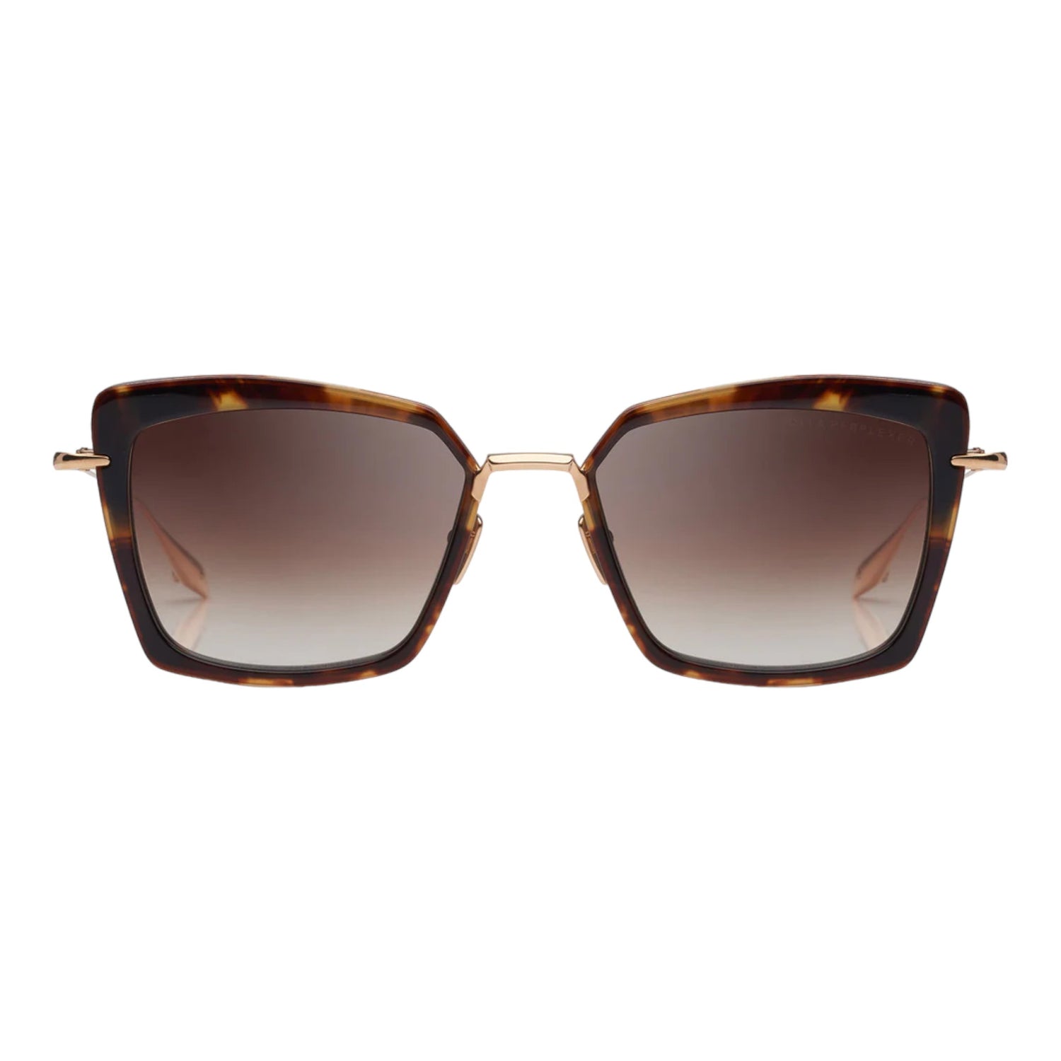 DITA Perplexer sunglasses – luxury women’s eyewear with tortoiseshell square frame, gradient lenses, and gold bridge at yosemite eyewear