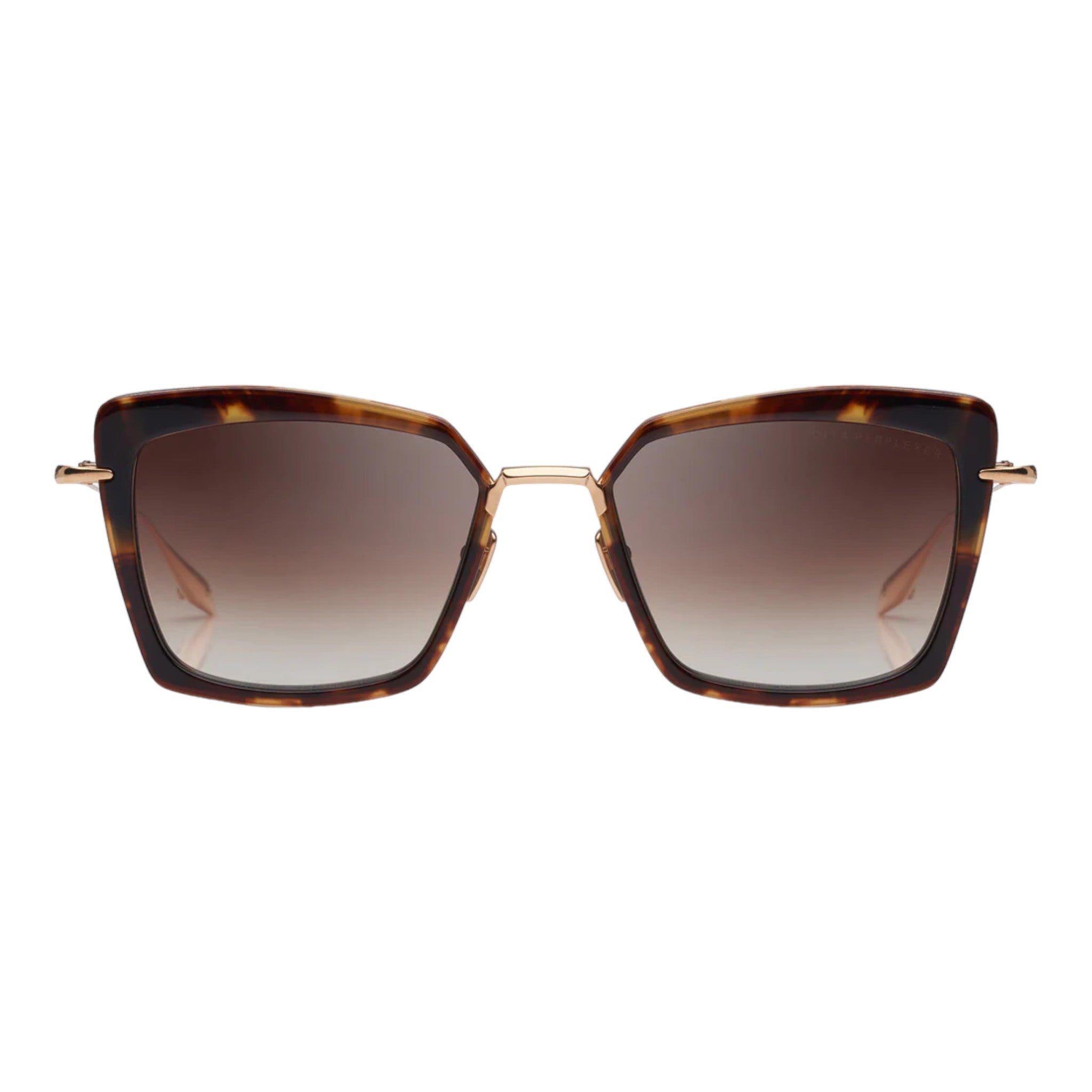 DITA Perplexer sunglasses – luxury women’s eyewear with tortoiseshell square frame, gradient lenses, and gold bridge at yosemite eyewear