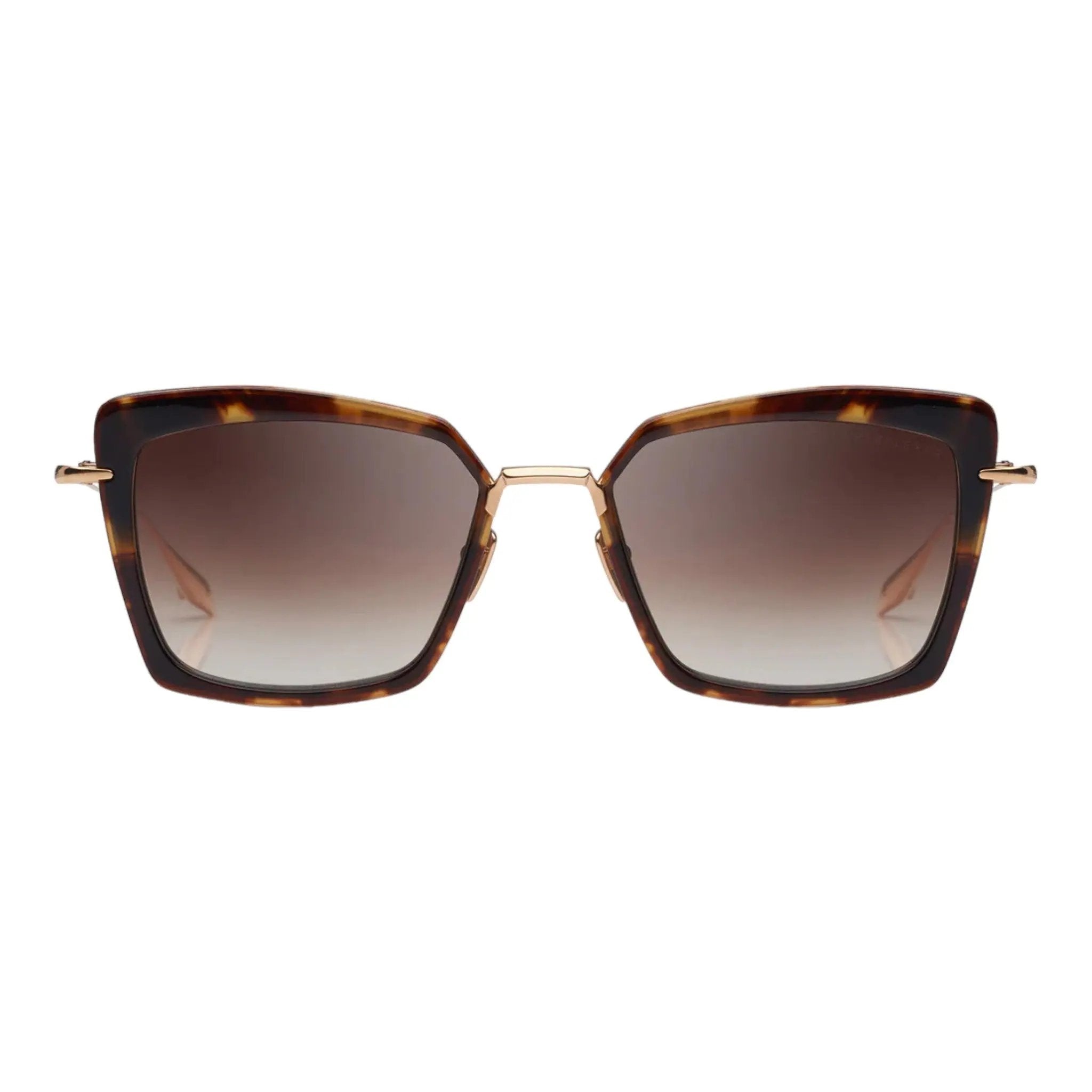 DITA Perplexer sunglasses – luxury women’s eyewear with tortoiseshell square frame, gradient lenses, and gold bridge at yosemite eyewear