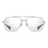 DITA Flight-Seven eyeglasses in silver with square aviator-style titanium frame, double bridge design, and precision detailing – luxury men&