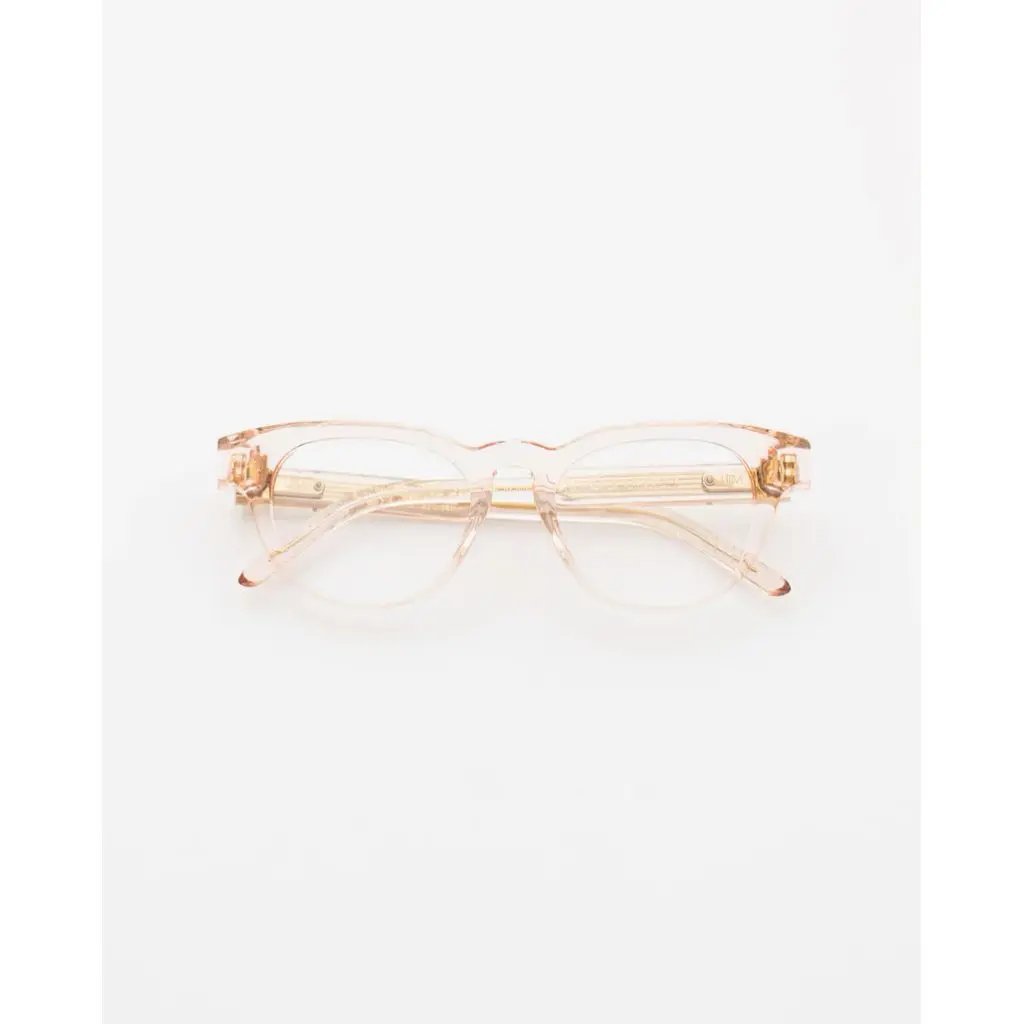 translucent pink glasses