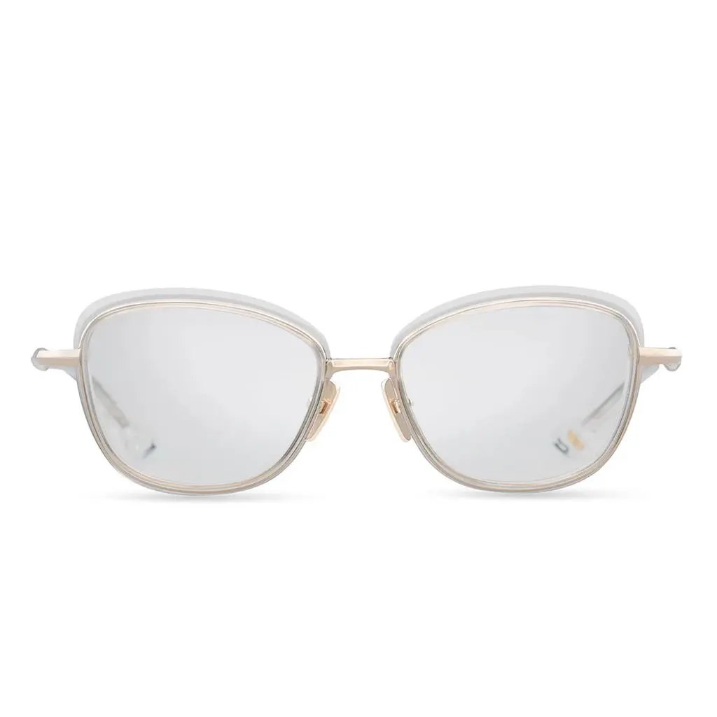 DITA Litavu eyeglasses – luxury women’s optical frame with clear acetate and gold accents at yosemite eyewear