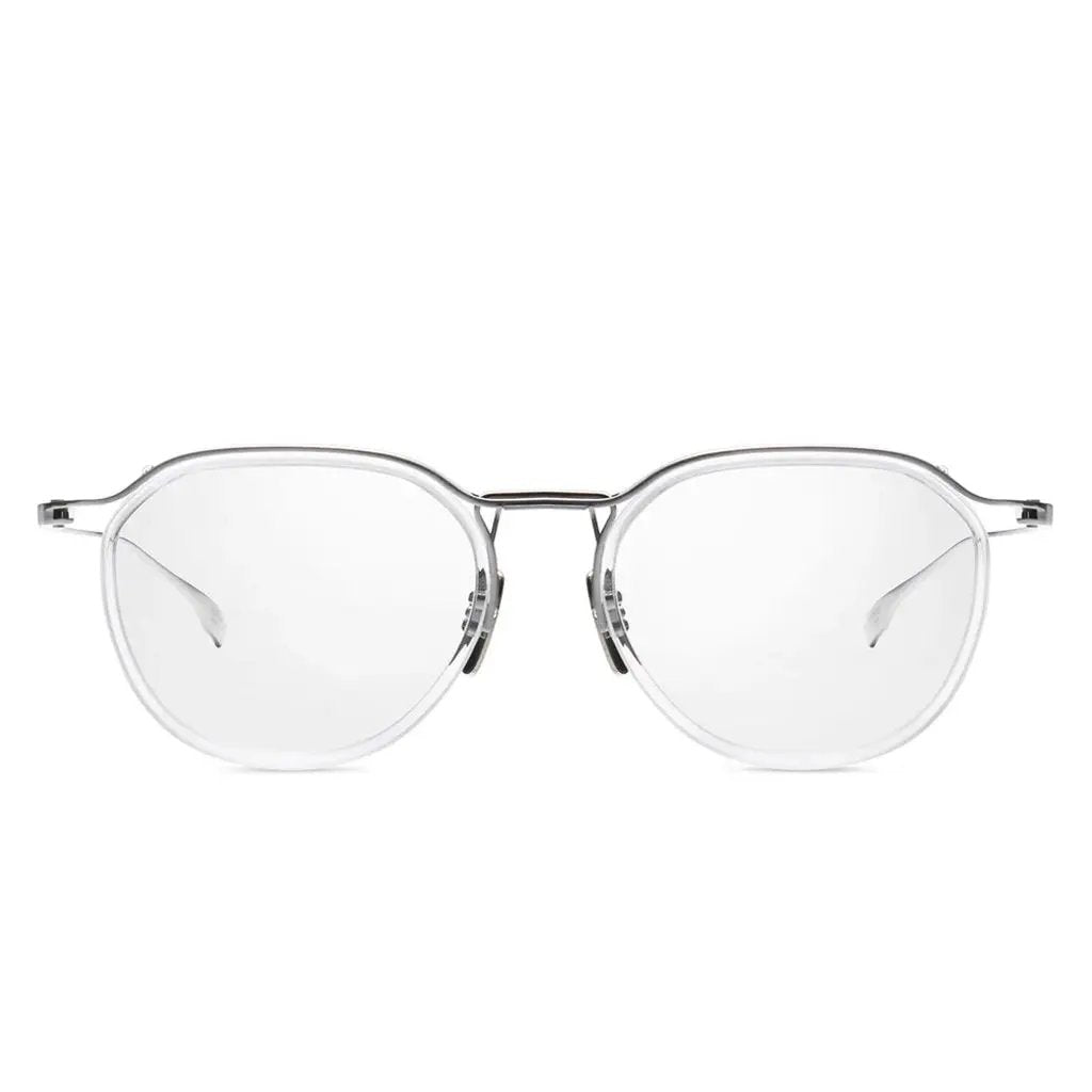 Clear DITA Schema-Two eyeglasses with titanium frame and modern aviator-inspired shape, featuring a double bridge design – luxury eyewear available at Yosemite Eyewear