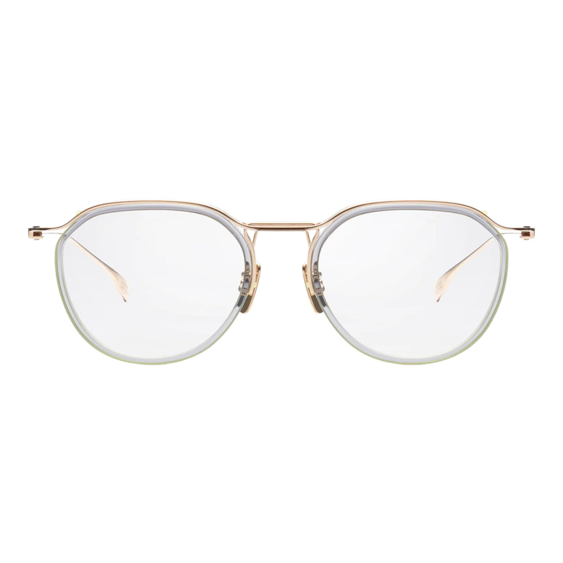 GOLD DITA Schema-Two eyeglasses with titanium frame and modern aviator-inspired shape, featuring a double bridge design – luxury eyewear available at Yosemite Eyewear