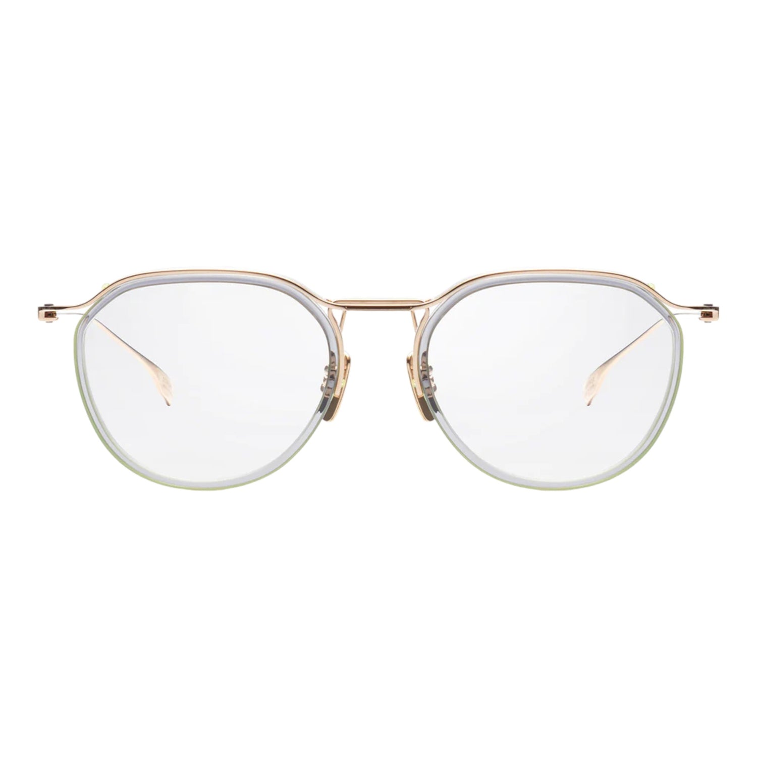 GOLD DITA Schema-Two eyeglasses with titanium frame and modern aviator-inspired shape, featuring a double bridge design – luxury eyewear available at Yosemite Eyewear