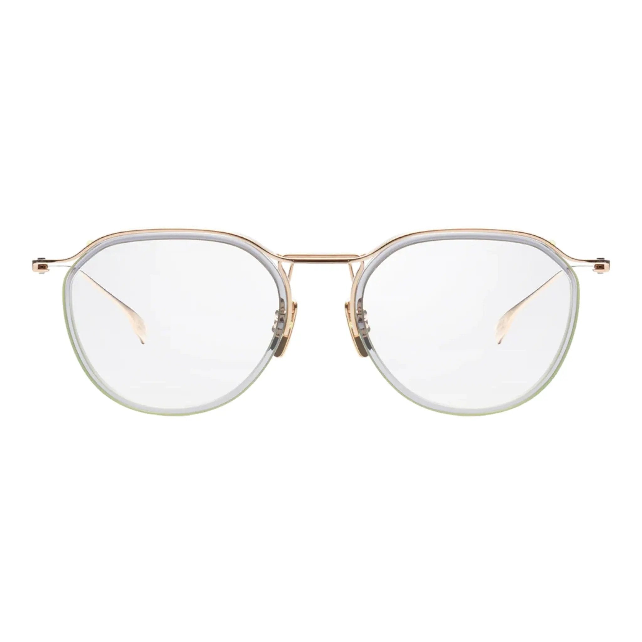 GOLD DITA Schema-Two eyeglasses with titanium frame and modern aviator-inspired shape, featuring a double bridge design – luxury eyewear available at Yosemite Eyewear