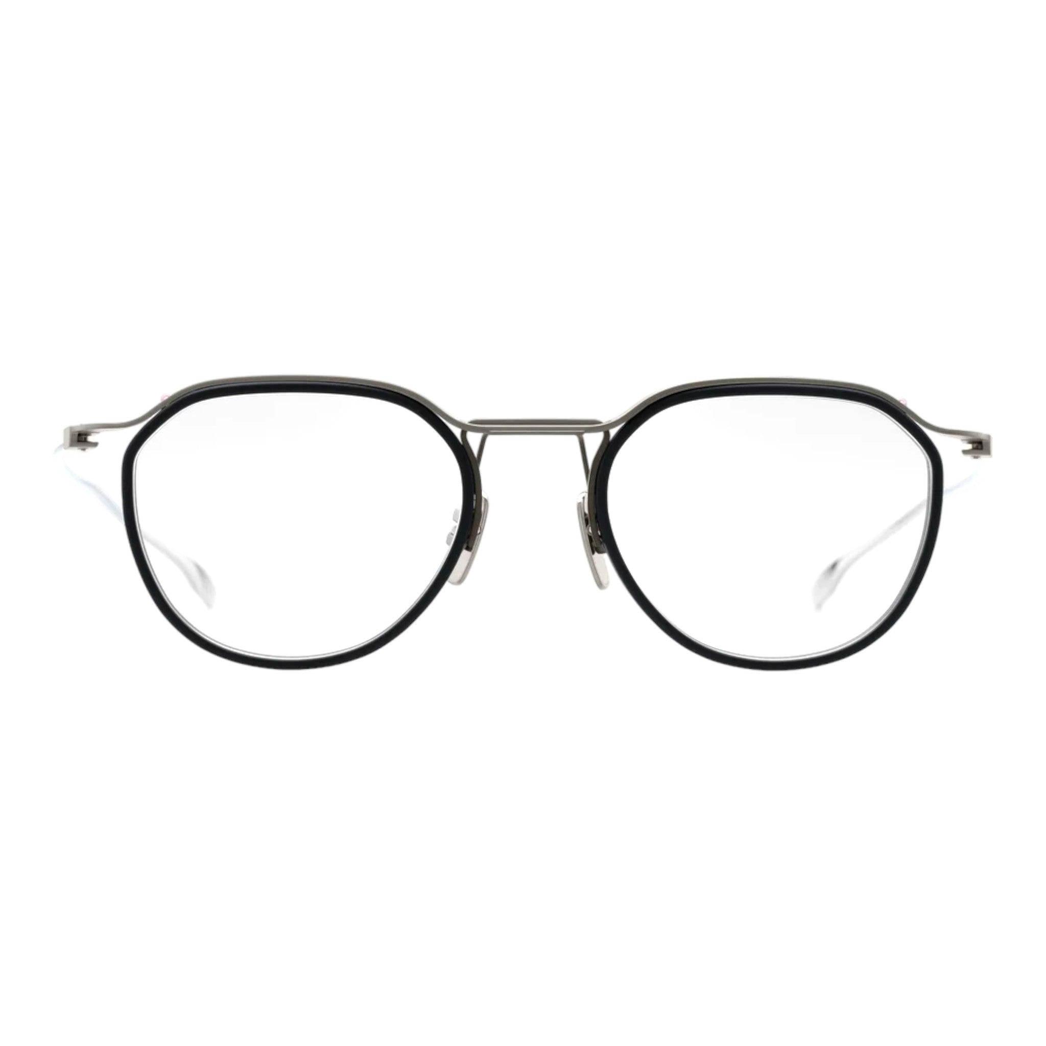 Black DITA Schema-Two eyeglasses with titanium frame and modern aviator-inspired shape, featuring a double bridge design – luxury eyewear available at Yosemite Eyewear