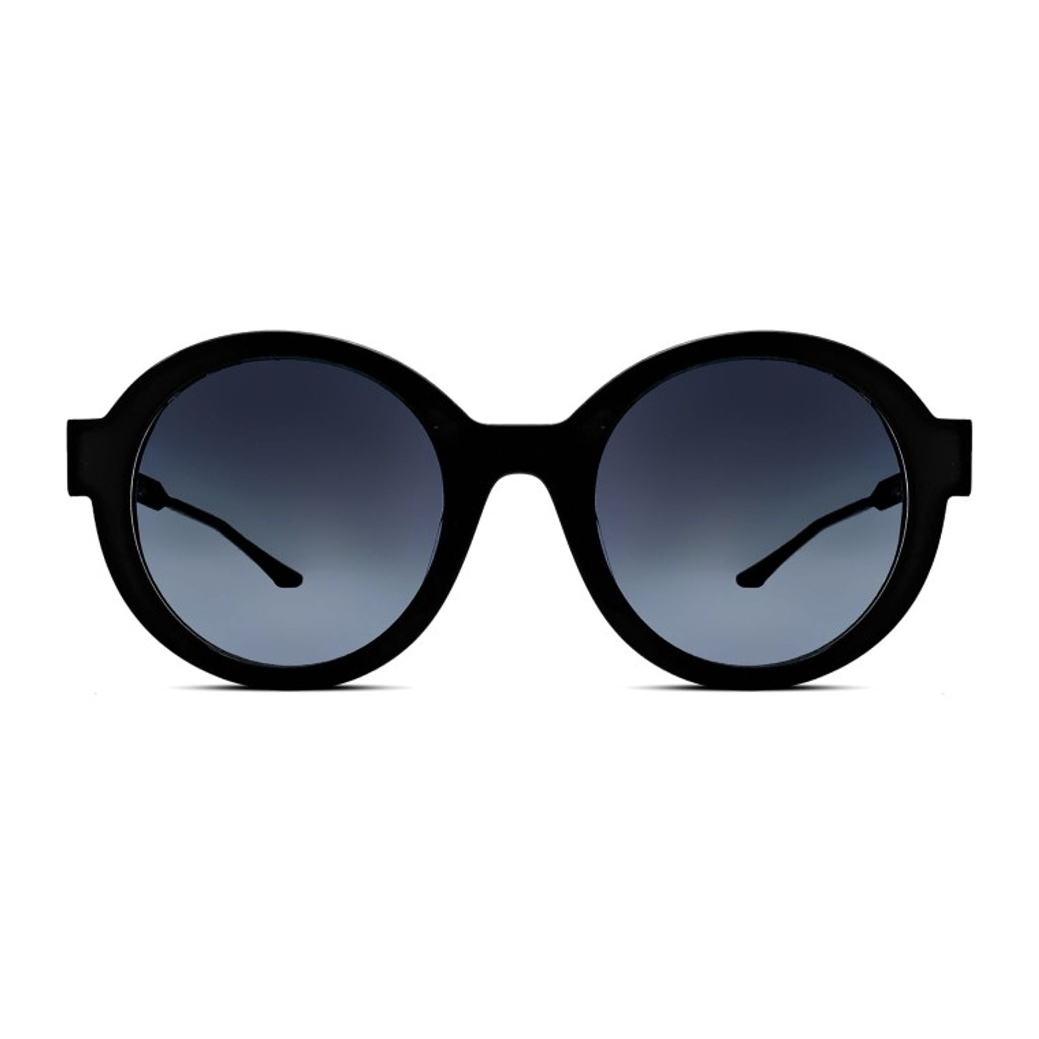 Thierry Lasry Ducklipsy sunglasses – bold round black acetate frame with dark gradient lenses, available at Yosemite Eyewear