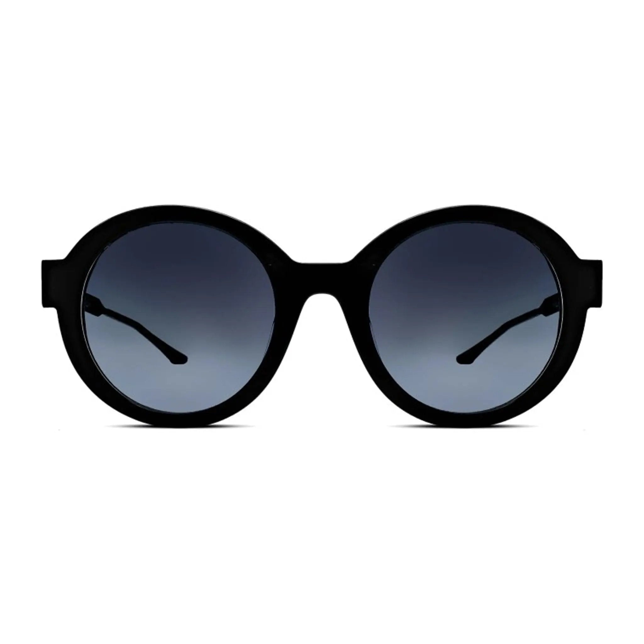 Thierry Lasry Ducklipsy sunglasses – bold round black acetate frame with dark gradient lenses, available at Yosemite Eyewear