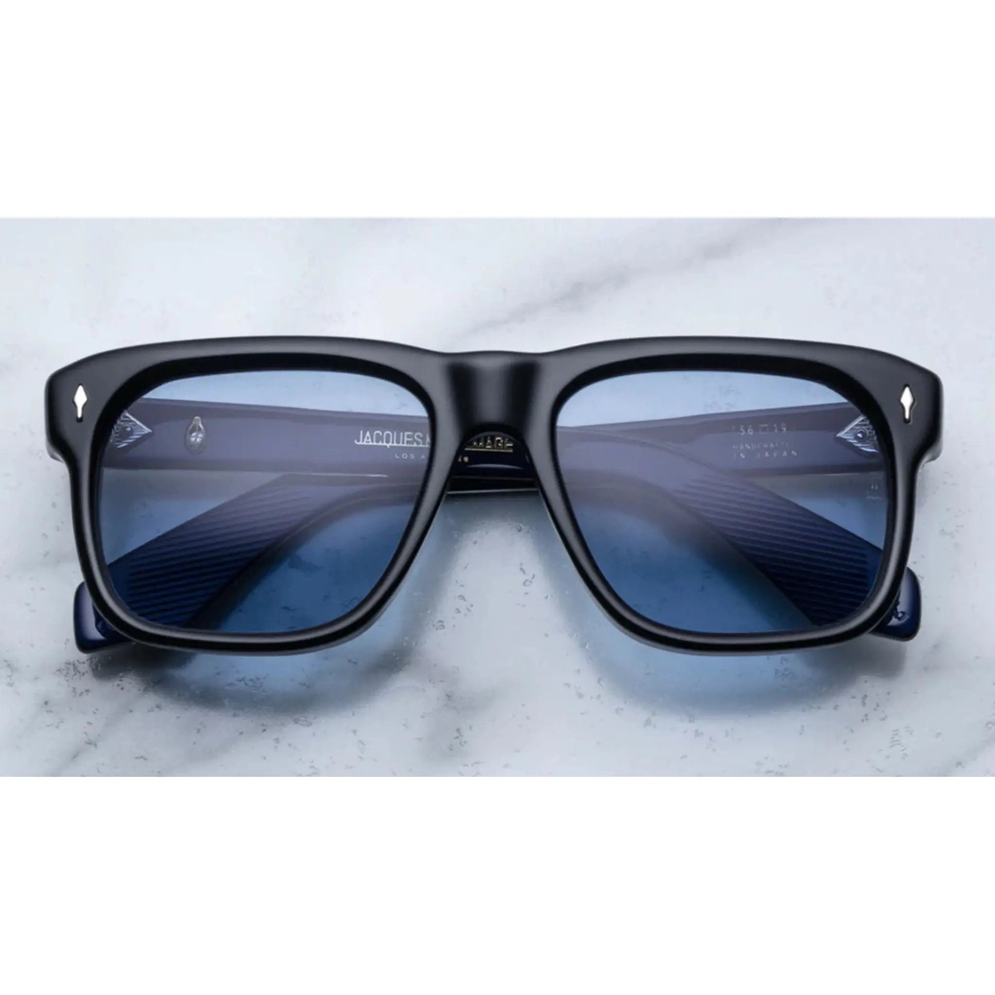 oversized mens black sunglasses with blue lenses