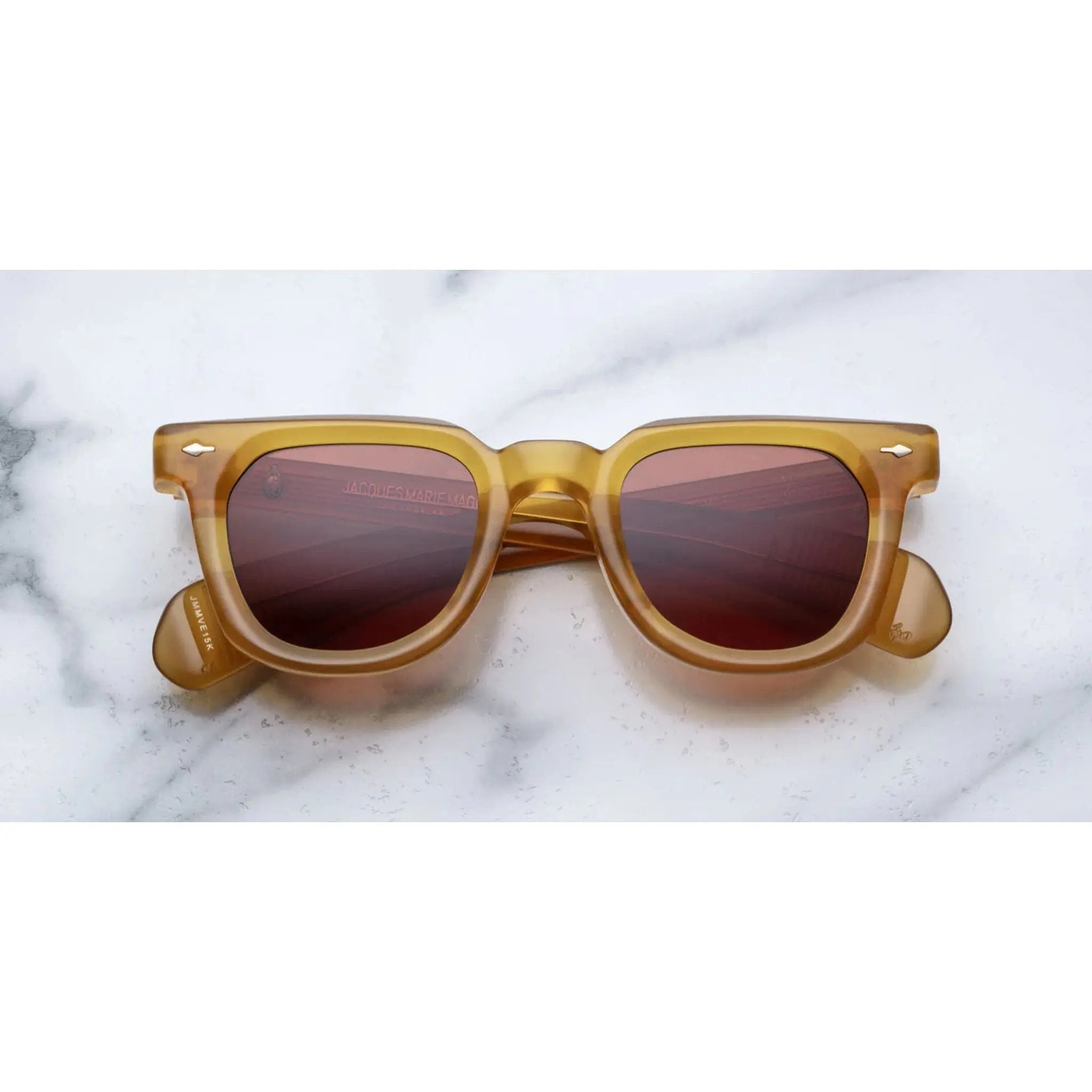 honey color sunglasses with cinnamon color lenses unisex style