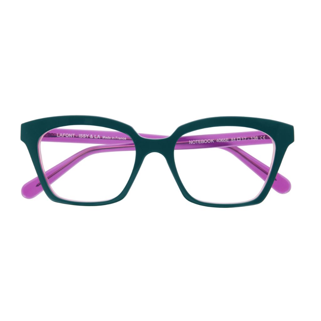 green and pink optical frame notebook by lafont paris-yosemiteeyewear