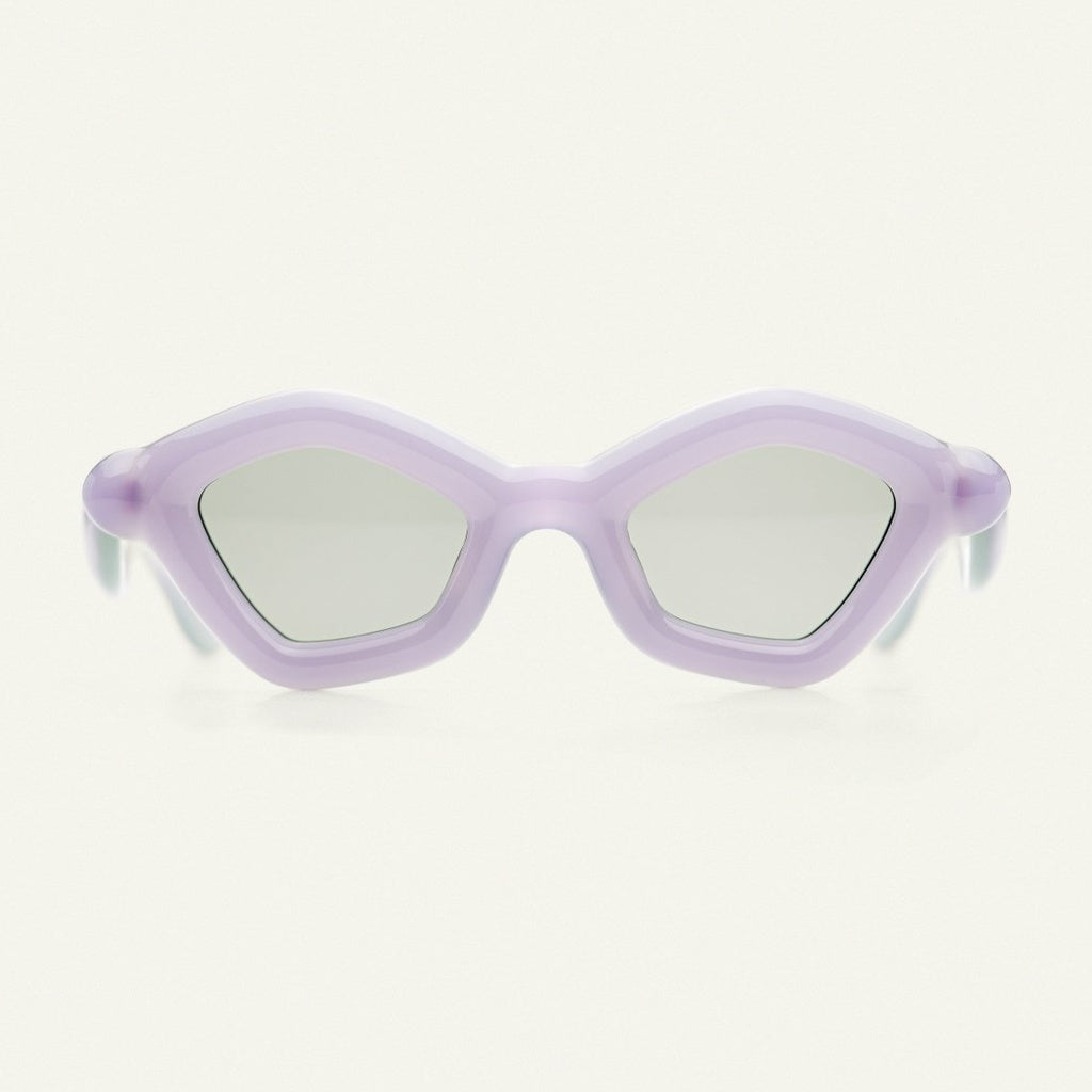 Paloceras Pebble Enchanted Sage DX sunglasses in soft sage acetate with green lenses, front view