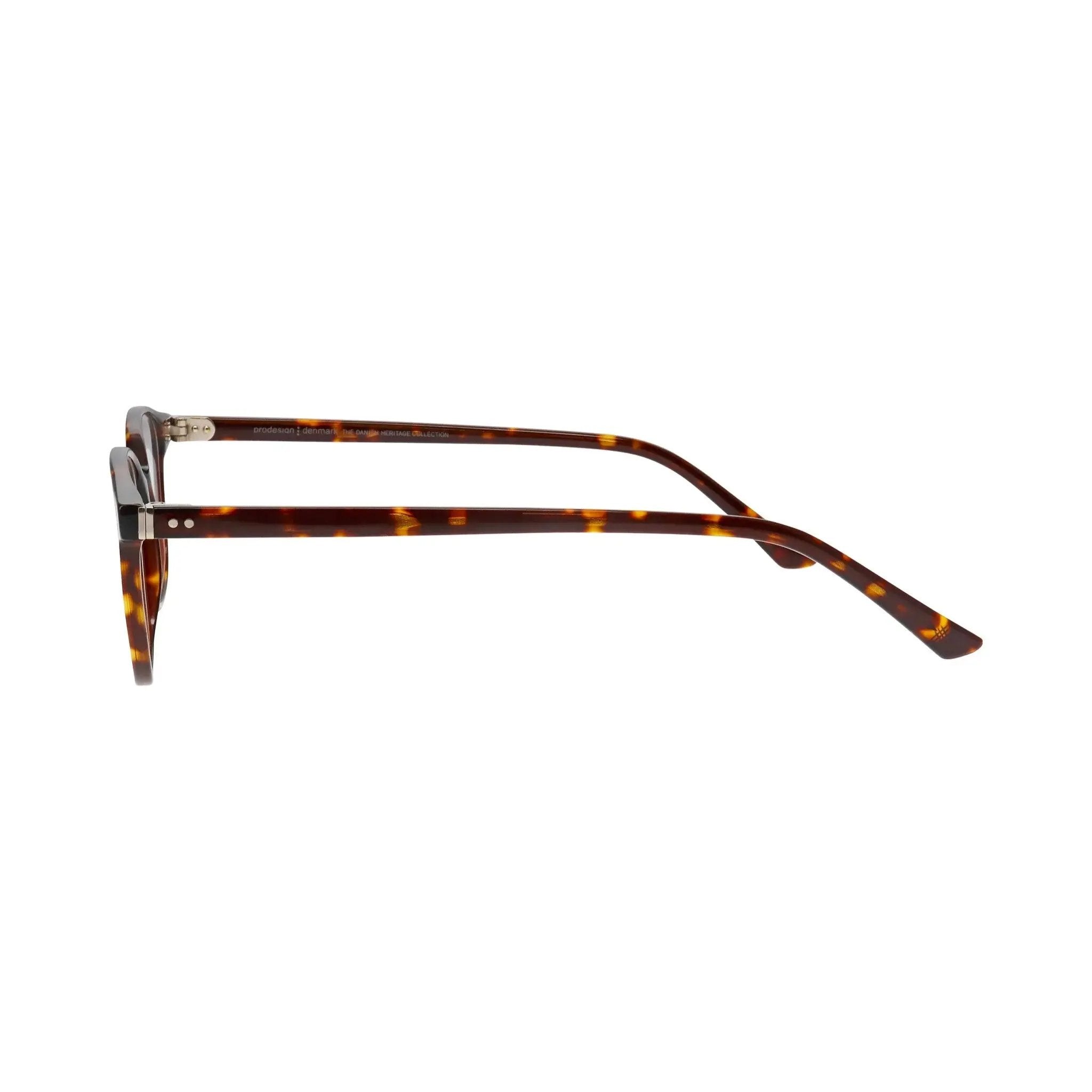 Tortoiseshell eyeglasses on a white background