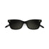 Black sunglasses on a white background