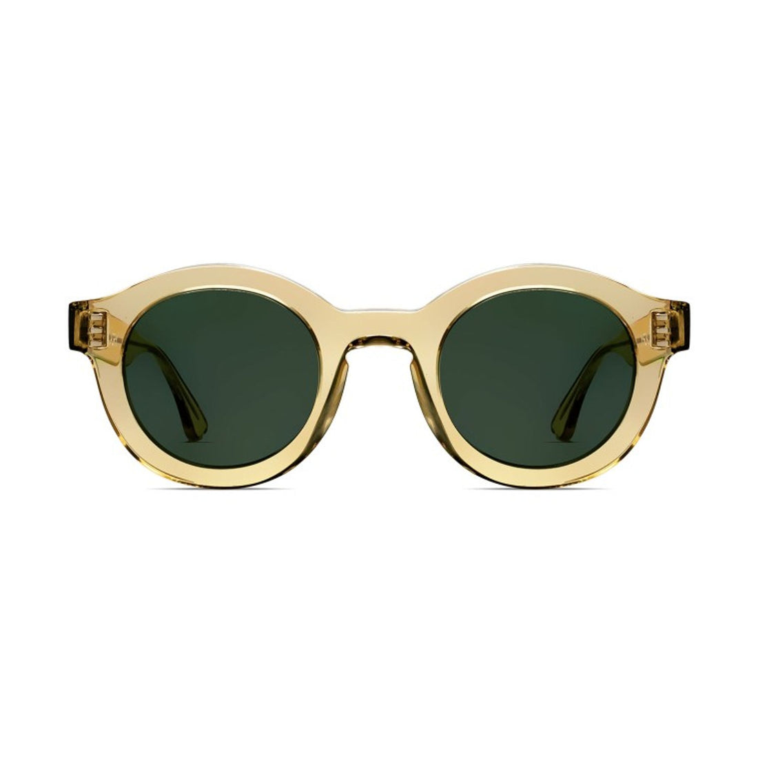 round sunglasses champagne color
