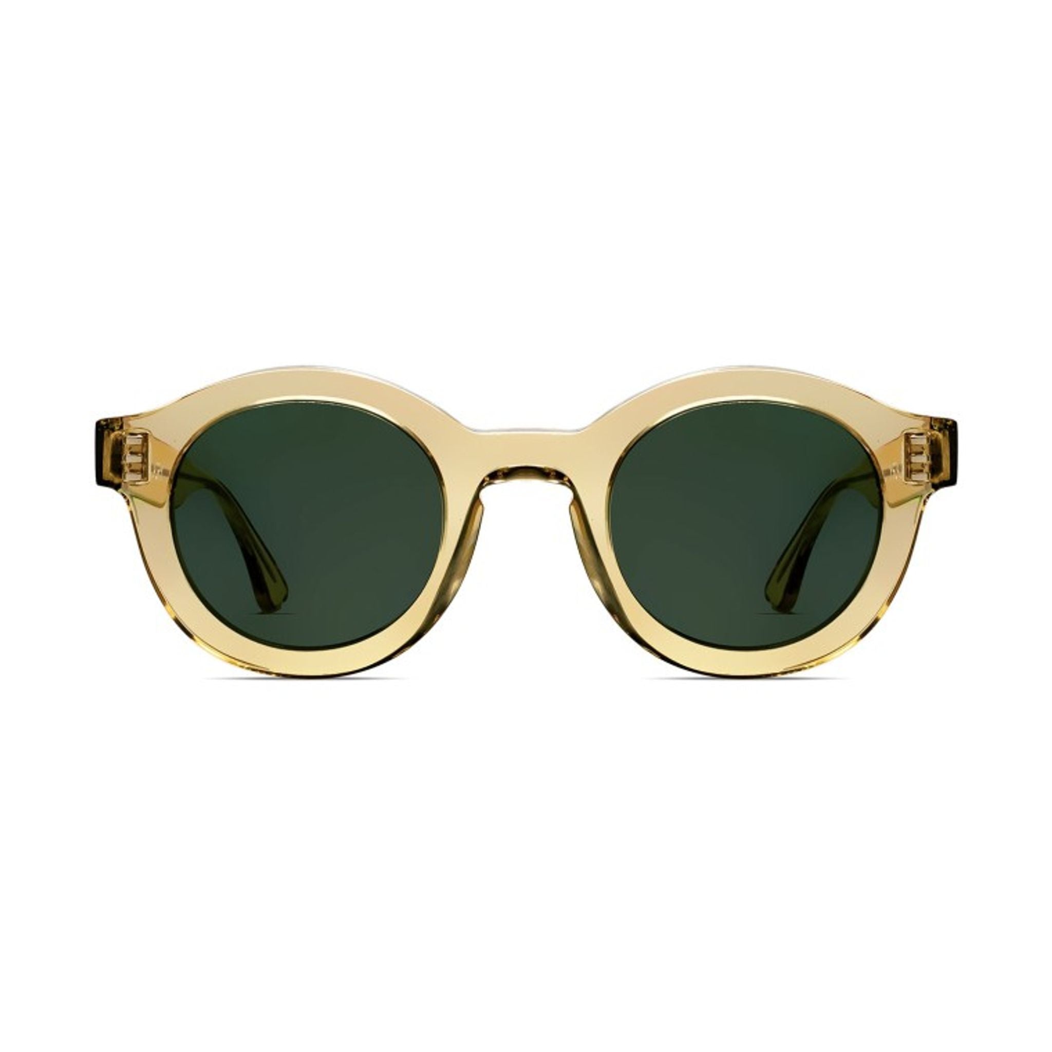 round sunglasses champagne color
