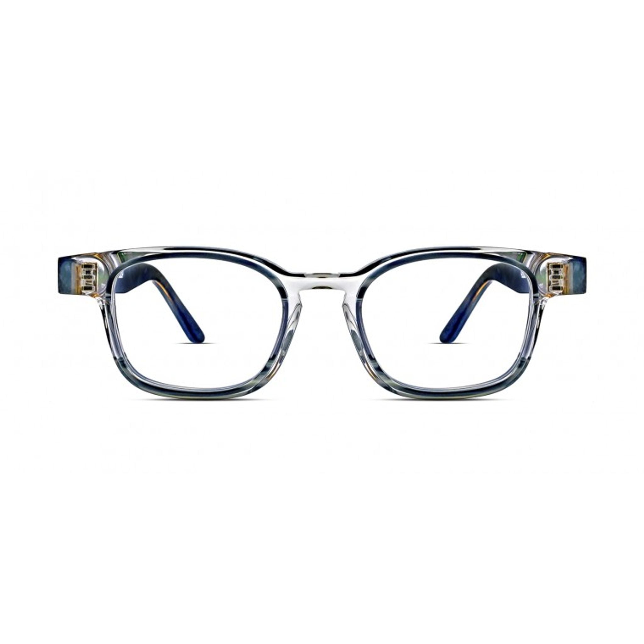 square shape glasses womens light blue color