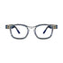 square shape glasses womens light blue color