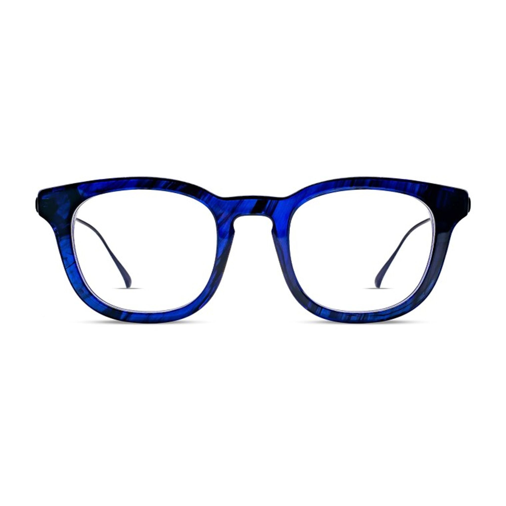 bright blue glasses men