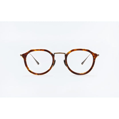 KameManNen 1113 Havana Gold titanium eyeglasses Asian fit 