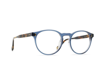 RAEN Beal optical frame Azure Smoke diagonal view