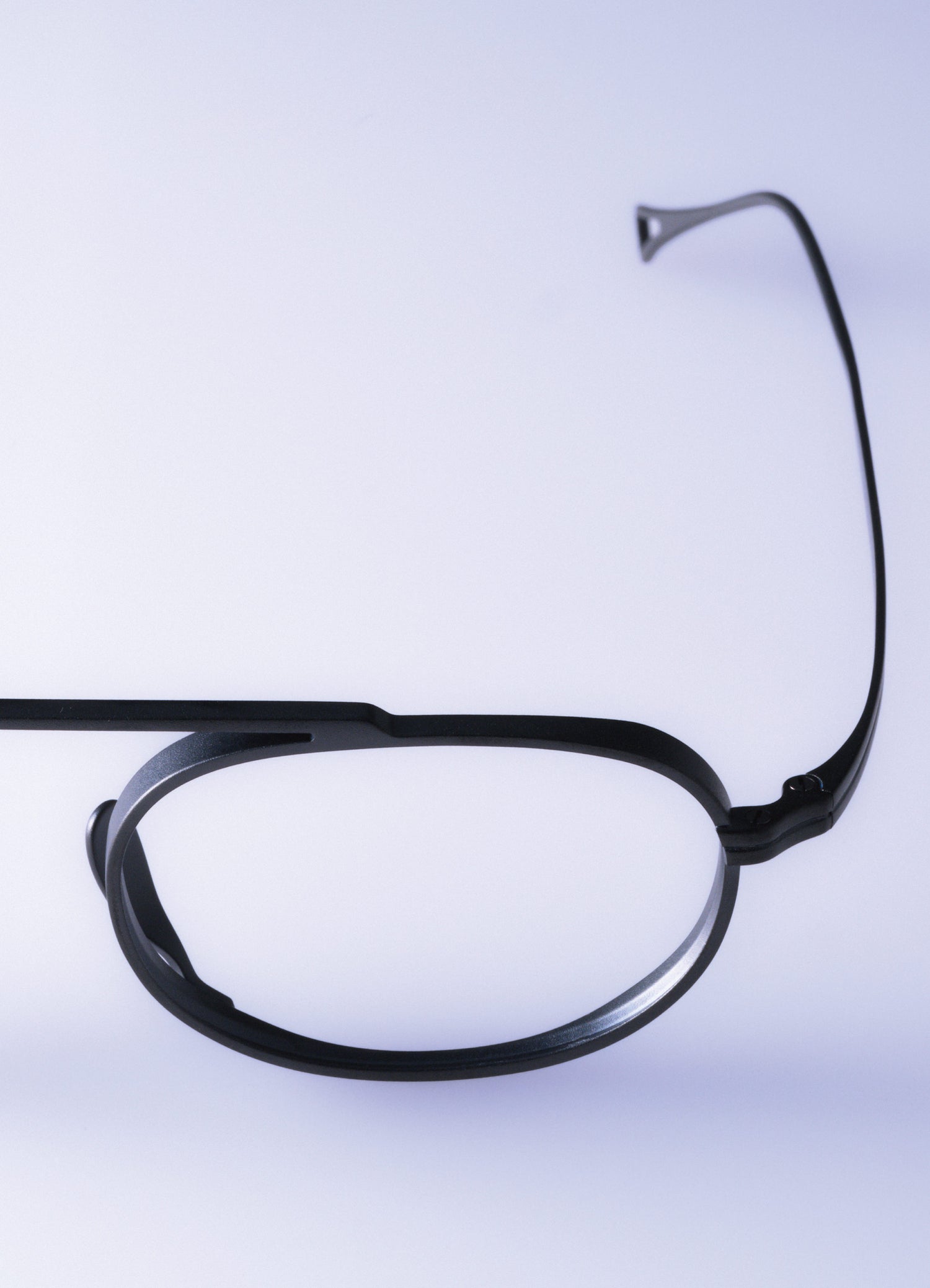 Black eyeglasses on a white background