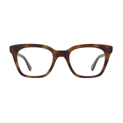 Tortoiseshell cat-eye glasses on a white background