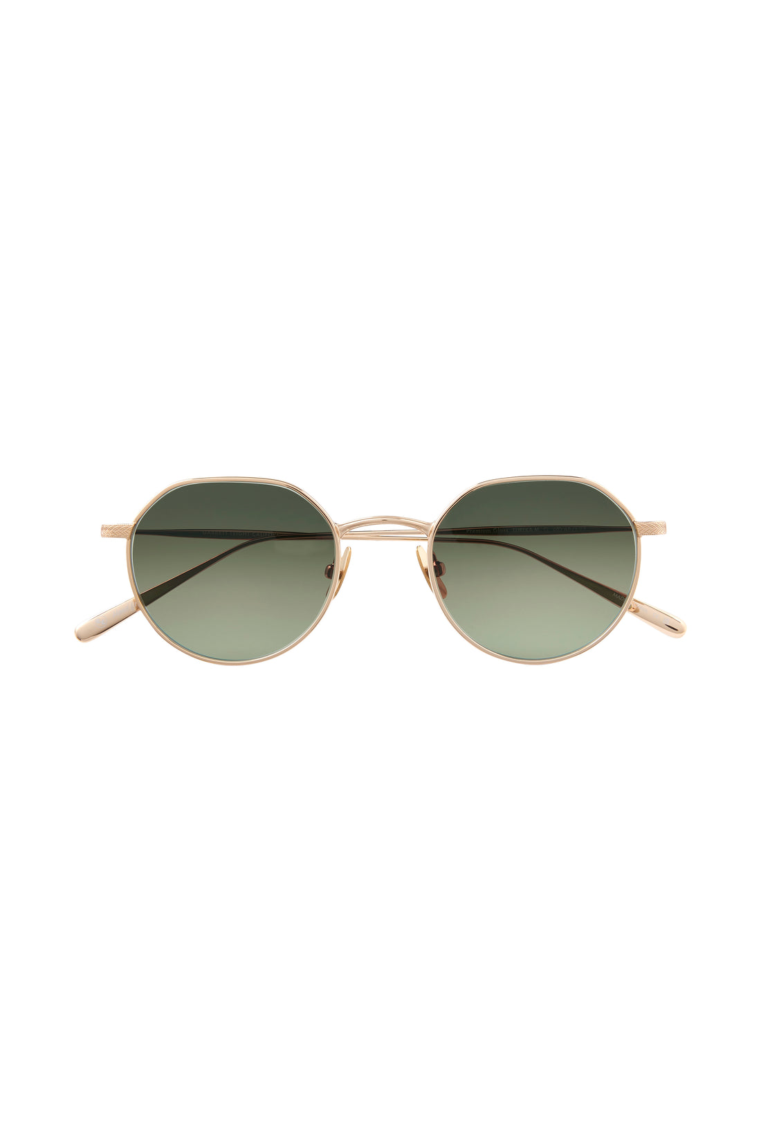 gold titanium round sunglasses small fit