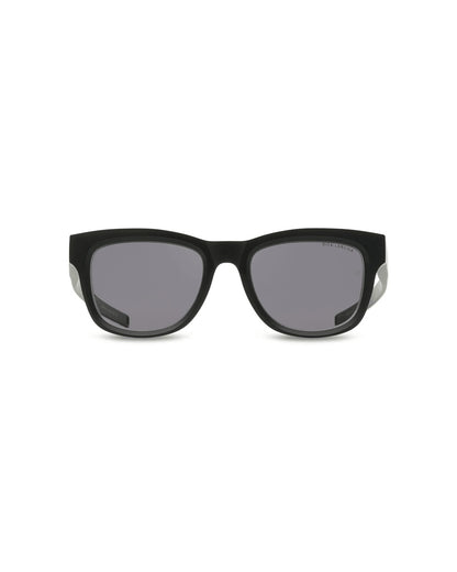 DITA Lancier LSA-711 sunglasses in matte black with a rounded retro frame, front view