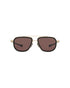 DITA Lancier LSA-451 sunglasses in matte black and gold with brown Land lenses, front view