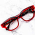 red chunky frame women