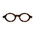 Paloceras Havana Gold R2 eyeglasses in Havana gold tortoise with a sculpted round frame, front view