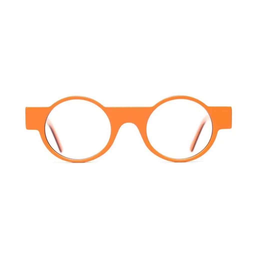 henau orange round glasses