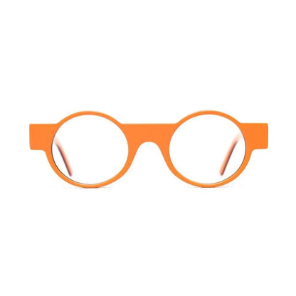henau orange round glasses