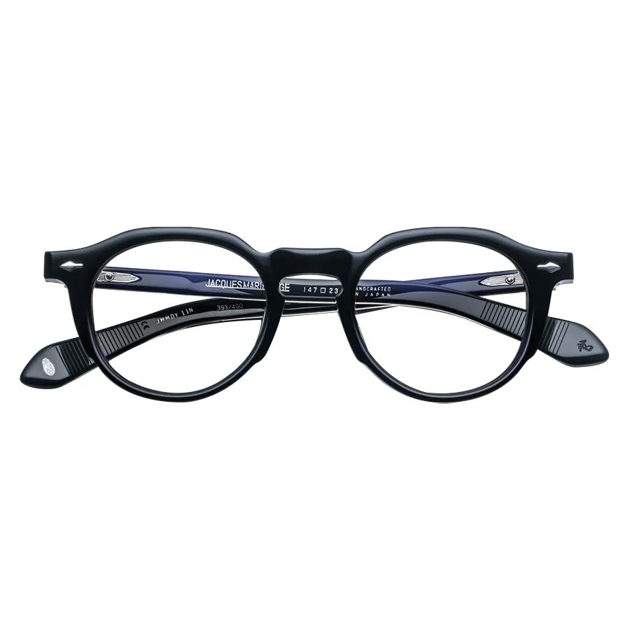 round shape chunky glasses in black 