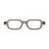 Paloceras Liquid Grey S2 eyeglasses in translucent grey with a rectangular frame, front view