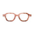 Paloceras Marble Rouge A2 square eyeglasses in red marble acetate with crimson veining, front view