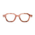 Paloceras Marble Rouge A2 eyeglasses in milky red marble with a rounded geometric frame, front view